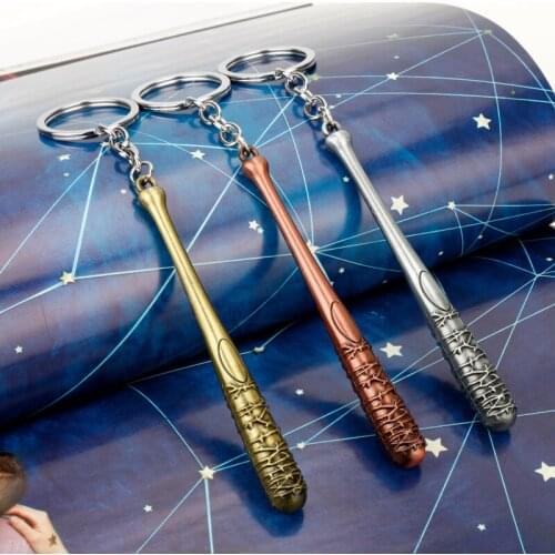 Dongsheng Movie The Walking Dead eychain bronze charms batons metal keychain Costume Props chaveiro Jewelry Gift -50