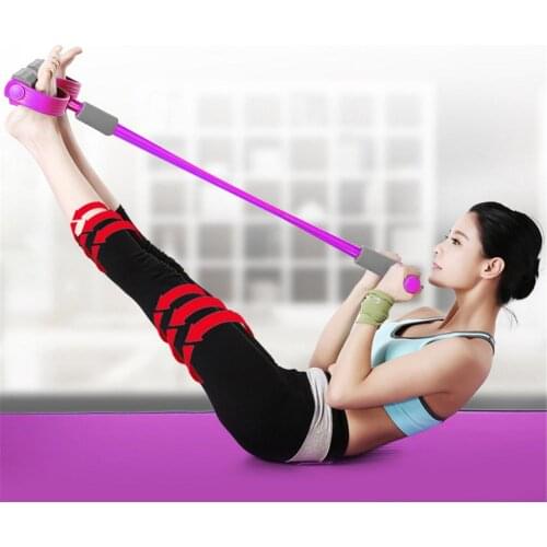 Yoga Pull Rope Elastic Resistance Bands Four-leg Pedal Pull Rope Fitness Workout Exercise Tubes Practical Training Rubber