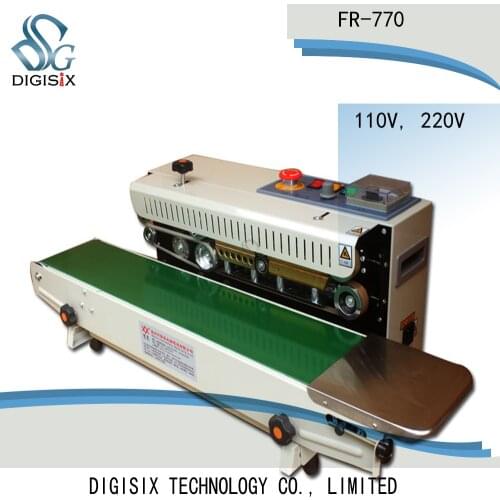 FR-770 Continuous film sealing machine plastic bag package machine horizontal heating sealing machine