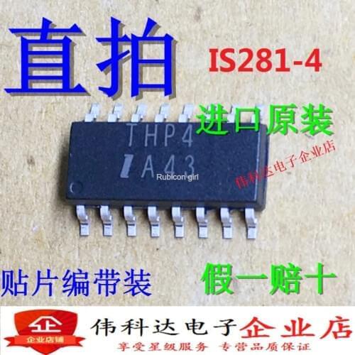 ISOCOM imported original fake one compensation ten photoelectric output optocoupler IS281-4 SOP16 screen printing: THP4