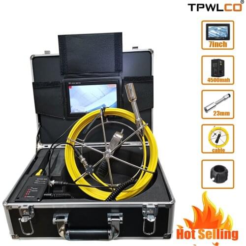 7inch Pipe Sewer Inspection Camera 20-50M Snake Pipeline Drain Endoscope System HD 1000tvl 23mm Borescope