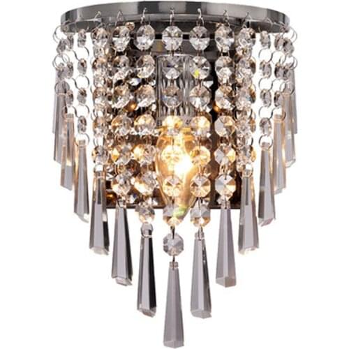 Indoor wall lamp led crystal wall lamp modern minimalist bedroom bedside lamp aisle living room background wall lamp