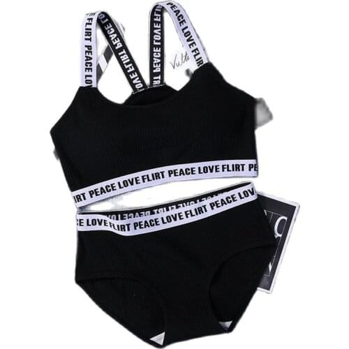 Sexy Women Cotton Underwear set Padded Bra Panties Set Push Up Briefs Seamless Lingerie Set Fitness Crop Top Underwear For Women