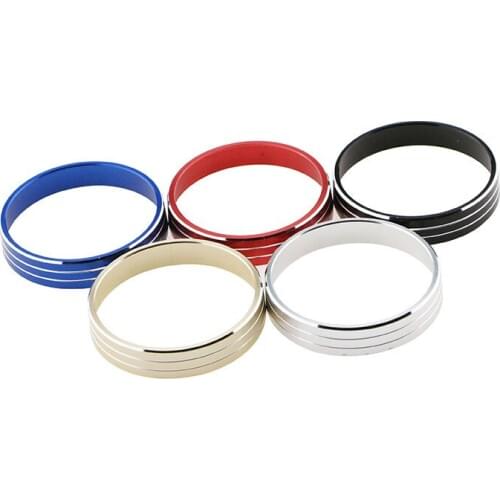 My Good Car Aluminum Alloy Car Headlight Switch Knob Cover Headlights Switch Circle Sticker for Ford Focus 3 4 Kuga Edge