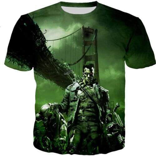 Terminator Arnold Schwarzenegger Men/women New Fashion Cool 3D Printed T-shirts Casual Style Tshirt Streetwear Tops