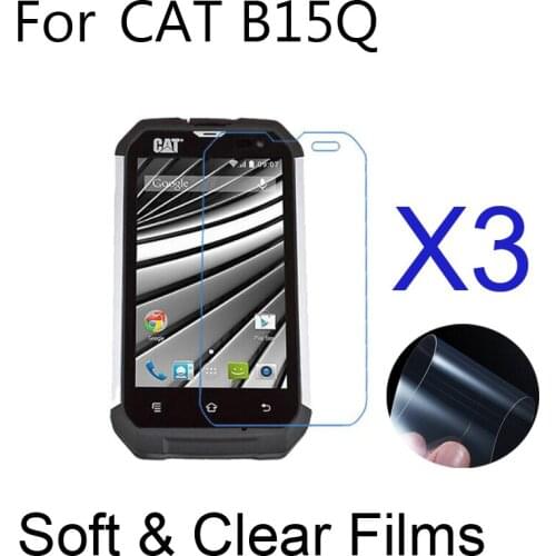 3pcs/lot Soft Ultra-Clear Protective Films for Caterpillar CAT B15Q/B25/B30 Phone Screen Protectors Mobile LCD Guard film
