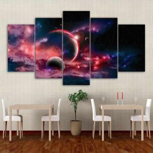5 piece set diamond Painting Fantasy universe Planet on canvas room home decoration print poster picture wall art modern decor