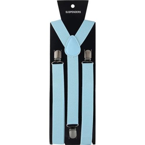 Elastic Leather Suspenders Men 3 Clips Vintage Braces Mens Women Suspender For Trousers Wedding Suspension For Skirt 40 Color