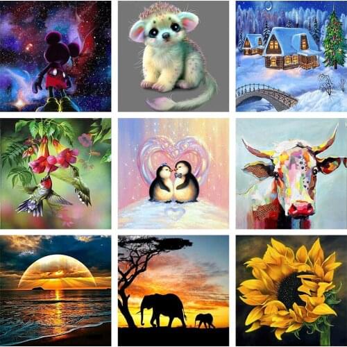 Full Round Diamond Painting Wolf 5D Diamond Embroidery Mosaic Kits Animal Winter Home Decoration