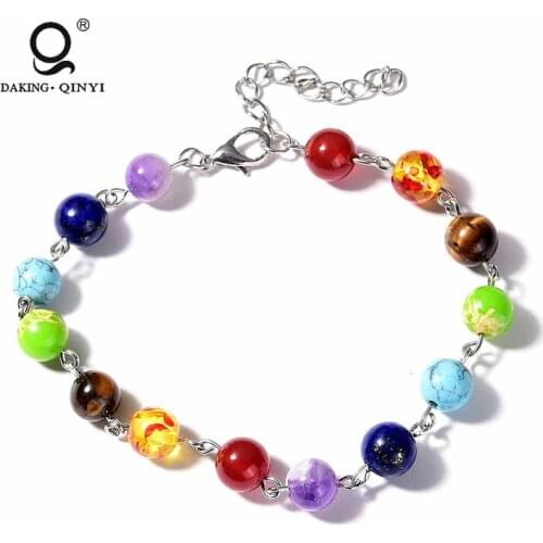 Adjustable multi colored stone women luxury bracelet