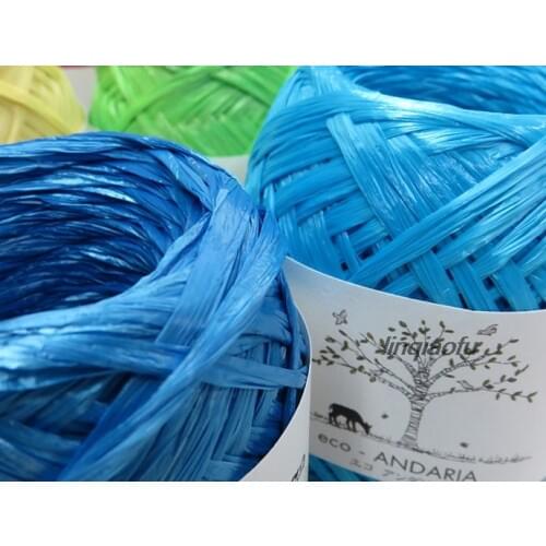 Natural fiber raffia hat bag and paper thread