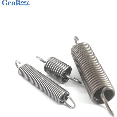 Gearway 5pcs Extension Spring with Hooks 1mm Thickness Small Tension Springs 20/25/30/35/40/50/60mm Steel Long Extension Spring