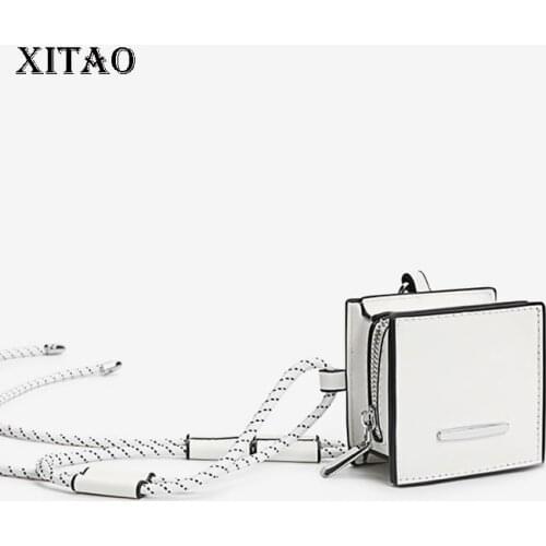 XITAO New Women Shoulder Crossbody Bags Simplicity Mini Small Square Bag 2021 Fashion Solid Color Vintage All-match GWJ0064