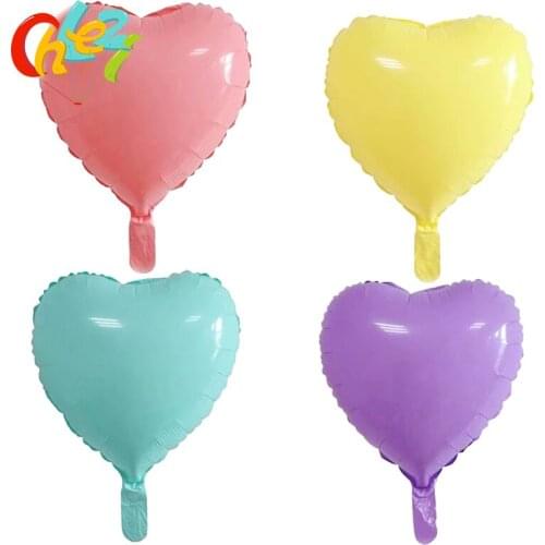10pcs/lot New 18inch Heart Macarons Foil balloons baby Girls Boy Birthday Party Supplies Wedding Party Decoration helium Balloon