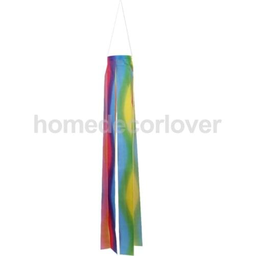 100cm Rainbow Windsock Carp Flag Koi Nobori Wind Streamer Hanging Kite Decor