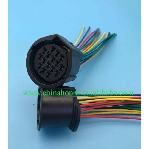 16 Pin famale plug 7283-3445-30 Head Lamps Automotive Waterproof Car Headlight Light Cable Socket