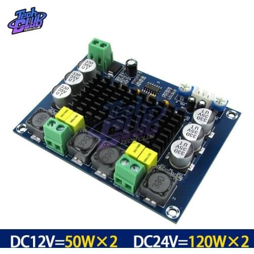 2*120W TPA3116D2 Dual-channel Stereo High Power Digital Audio Amplifier Board 12V-24V Amplificador DIY Module
