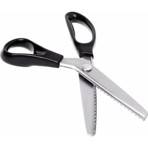 2mm/3mm/4mm/5mm/7mmZig Zag Sewing Cut Dressmaking Tailor Shear Pinking Scissor Leather Craft 23.5cm