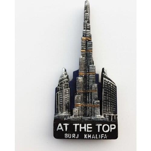 BABELEMI 3D Dubai Burj Khalifa Tower Fridge Magnet Travel Souvenirs Refrigerator Magnetic Stickers Home Decoration