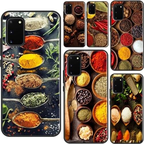 Spices Seasoning Cooking Chef Case For Samsung Galaxy S21 Ultra S20 FE S8 S9 S10 Plus S10e Note 10 Plus Note 20 Ultra