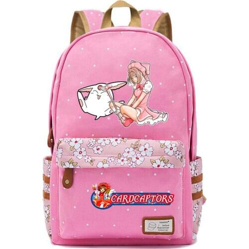 Anime Card Captor Canvas Backpack Teenger Schoolbag Casual Packsack Mochila High Quality Unisex Student Travel Laptop Bag