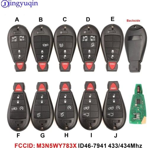 2/3/4/5/6/7 Button Smart Remote Key Fob For Chrysler M3N5WY783X IYZ-C01C GQ4-53T 433Mhz For Chrysler Jeep Grand Cherokee