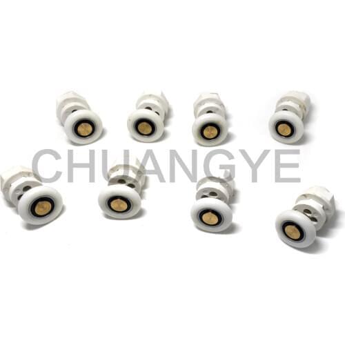 8pcs Shower Door Roller Runner Wheel 25mm Wheel Diameter Glass hole 14mm-18mm