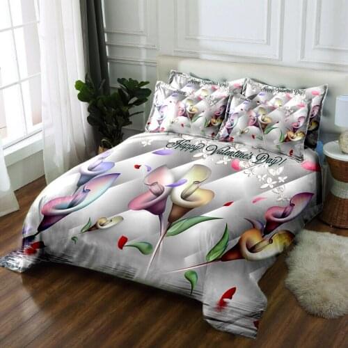Parure de lit adulte 4 pieces bedding set Twin Full king Queen bedsheet 3D Duvet bed cover Pillowcase Bed Linen Custom size