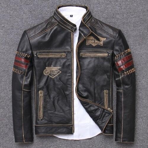 Locomotive clothing male short fund genuine halley youth loose coat self-cultivation trend autumn man leather vintage