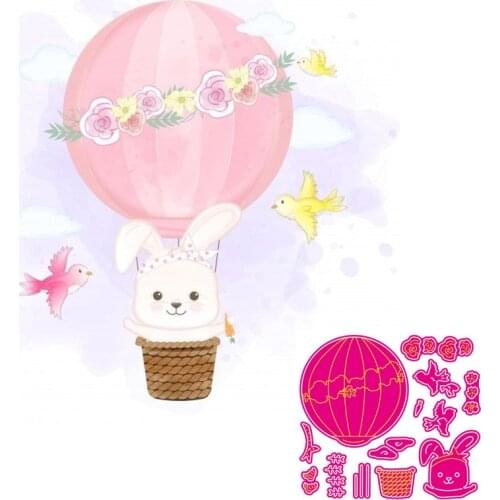 Rabbit Metal Cutting Dies Lovely Animals Doll Stencil for DIY Scrapbooking Craft Cards Decoration