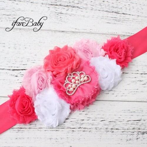 Fashion shabby flower Belt,Girl Woman Sash Belt Wedding Sashes belt