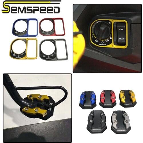 Motorcycle CNC ADV150 Kickstand Side Stand Pads Switch Electric Door Lock Cover Protector Kit For Honda adv 150 2019 2020 2021