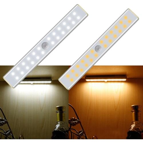 Motion Sensor Night Light Potable Closet Lights Wireless USB Charging Cabinet IR Infrared Motion Detector Wall Lamp Table Lamp