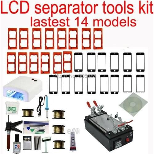 New 7 Inch touch Glass LCD Screen Separator machine +UV lamp+Optical Clear Adhesive for iphone 5S iPhone 6 refurbish