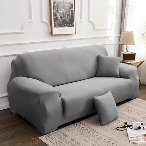 Solid Color Modern Stretch Sofa Cover Elastic Corner Couch Covers for Living Room Slipcover 1/2/3/4 Seater Home Decor