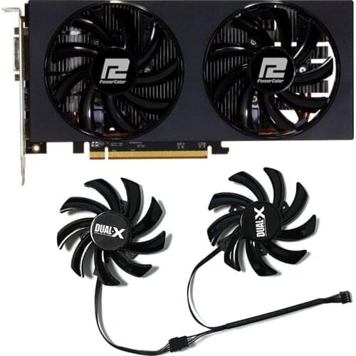 2PCS 85Mm FDC10H12S9-C DIY RX 5500 XT 4PIN GPU Cooling Fan For Powercolor RX 5700 XT 5600XT RX590 580GM Red Dragon Cooler