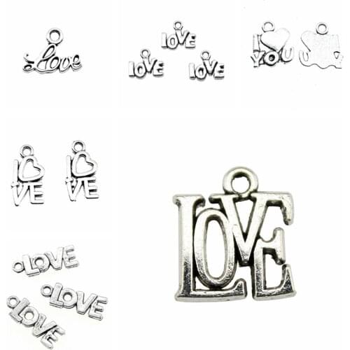 Wecharms bulk charms for jewelry making kit pendant diy jewelry accessories Love Charms