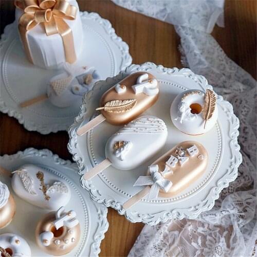 Fake dessert food photo props bakery dessert shop store house decoration crown heart angel baby donuts ice cream popsicle model