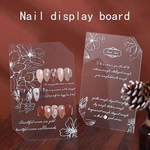 Nail Art Display Stand Holder Stick False Nail Tips Display Card Practice Tool New