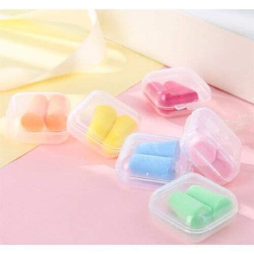 Multi Color Optional Box Sound Insulation Earplug Noise Reduction Sleeping Noise Proof Sponge Earplug A30m