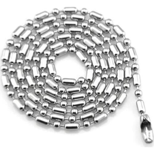 RONGQING 10pcs/lot NEW 361L Stainless Steel Ball Bead Chains Lot Stainless Chain Necklace DIY Jewelry Making