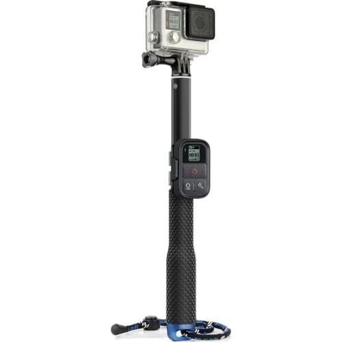 37'' For GoPro Extendable Handheld POV Pole Telescopic Tripod Monopod + Wifi Remote Holder Clip for Go Pro Hero 9 7 6 5 4 3