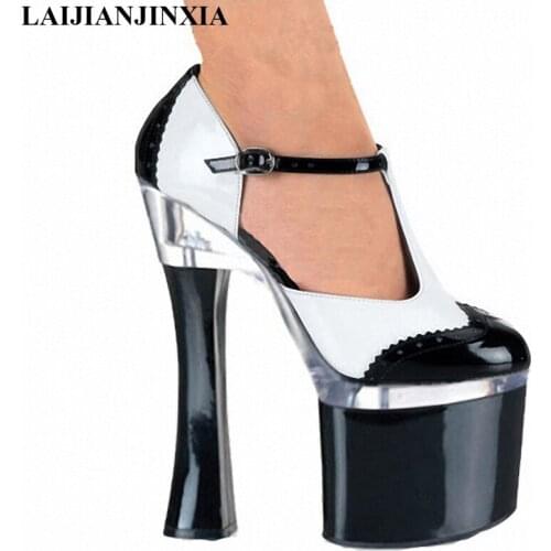 New 18 cm unique thick and heavy waterproof platform shoes, pole dance performance Dance Shoes