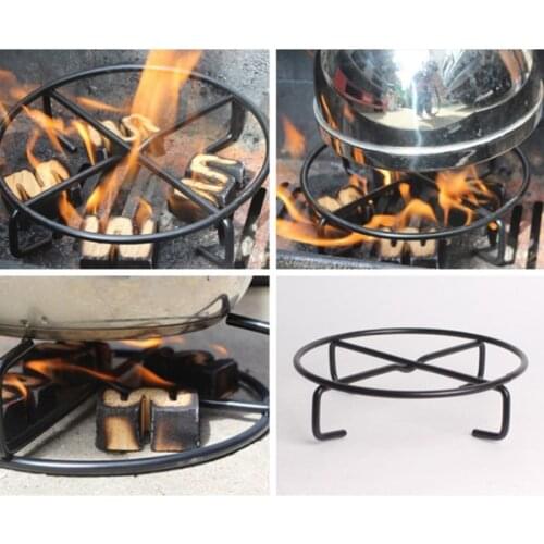 Outdoor Portable Mini Stove Rack Iron Cross Stand Stove Bracket Pot Rack Steaming Rack for Reactor