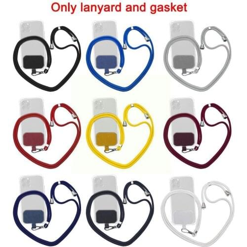 Universal Lanyard Silicone Sports Strap Neck Hanging Holder Sling with Chain Phone Rope Lanyard Anti-lost Mobile Case Y6S0