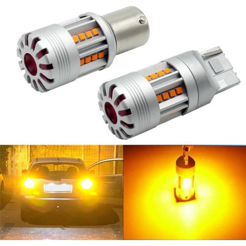 VANSSI 10G24 Series Canbus No Hyper Flash LED T20 7440 WY21W 1156 Ba15s P21W Bau15s PY21W 194 T10 W5W Error Free Light Bulbs