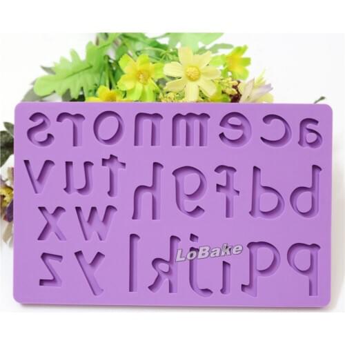 High quality letters English alphabet shape forma de silicone fondant molds molde de silicone para pasta americana baking tools