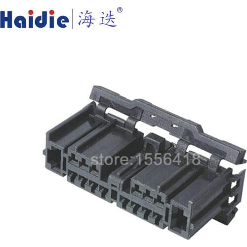 Free shipping 2sets 16pin auto housing plug wire harness cable male unsealed connector