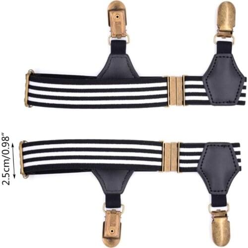 1Pair Elastic Mens Sock Remains Leg Suspenders Garter Clip Buckle Non-slip Clamp
