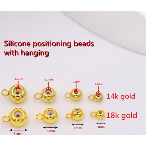 10Pcs 3-6mmRound Beads Silicone Rubber Smooth Spacer Stopper Beads Fit Bracelet Bangle DIY Jewelry Bead Charm JP